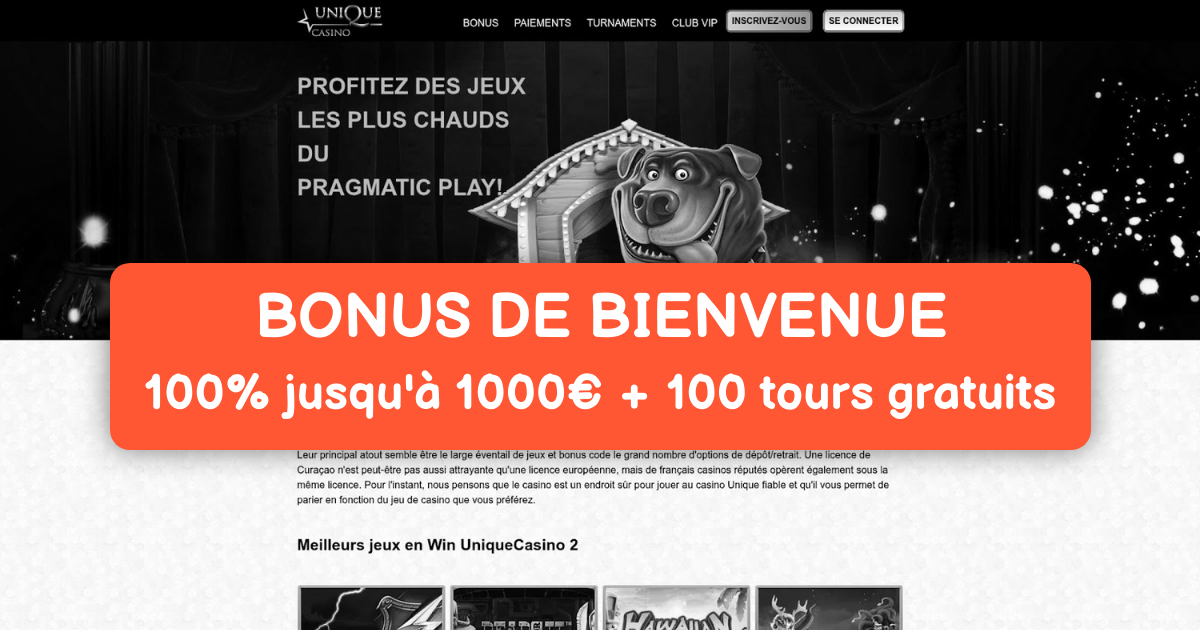 Unique Casino : Meilleurs Slots en France